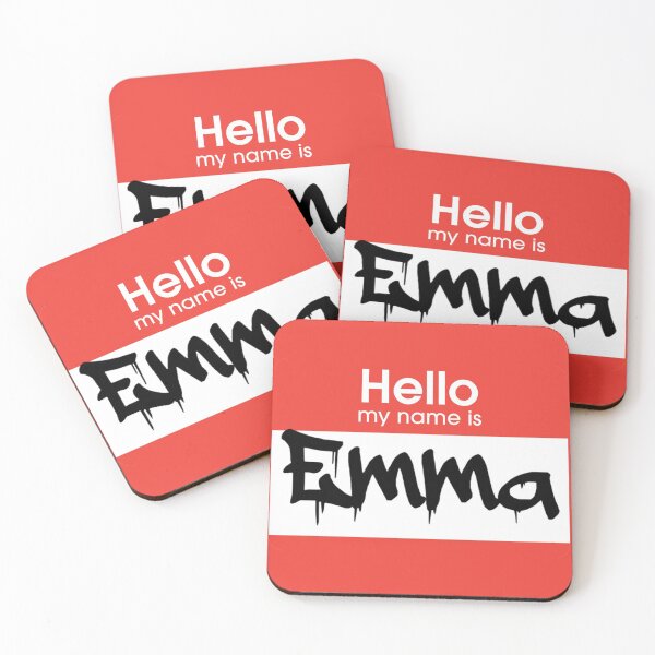 Item preview, Hello My Name is Emma Emma Name Tag designed and sold by Mooostickers.
