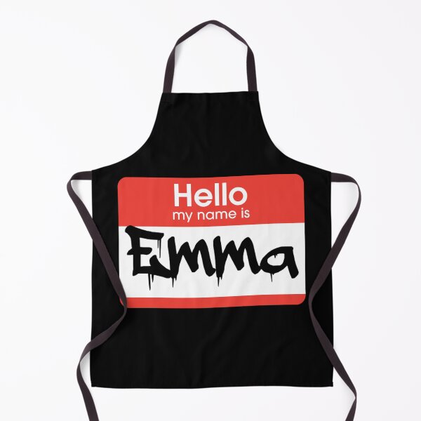 Artikelvorschau, Hallo, mein Name ist Emma Emma Namensschild entworfen und verkauft von Mooostickers.