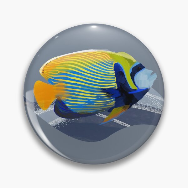 Item preview, Bright blue and yellow tropical fish watercolor illustration - Caroline Laursen Original designed and sold by Caroline Laursen.