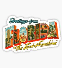 Greetings from Florida, The Land of Sunshine Sticker
