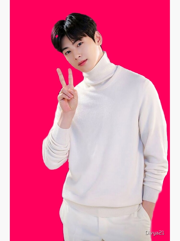 Cha eun woo astro member  Art Board Print for Sale by Divya21