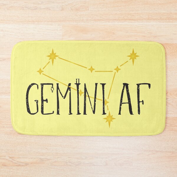 Item preview, GEMINI AF with constellation and astrological symbols for Mercury & The Twins designed and sold by Happy Puppy Print On Demand.