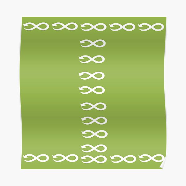 White geometric 8 Poster