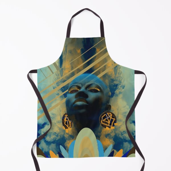 Item preview, In the clouds digital art yellow beige blue designed and sold by Susanne Margarete Lutz.