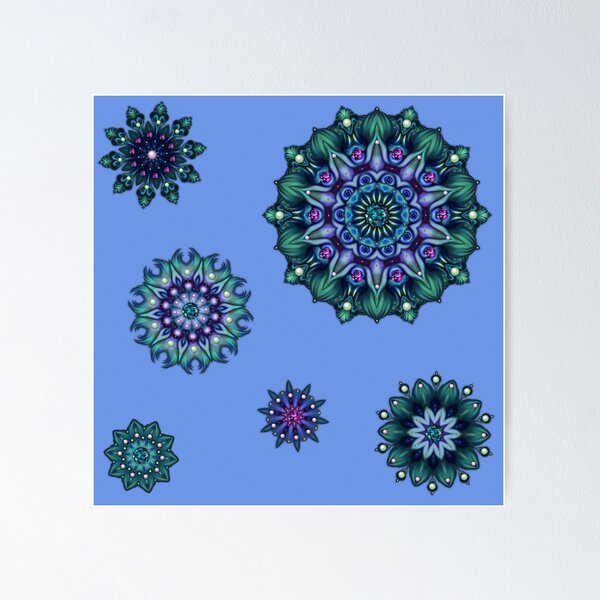 Item preview, Peacock Snowflakes designed and sold by kimberpix.