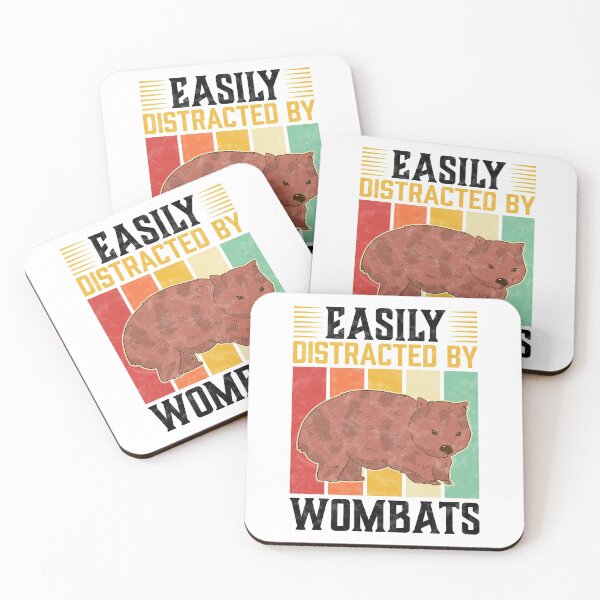 Item preview, Easily distracted by wombat marsupial Australia saying designed and sold by madgrfx.
