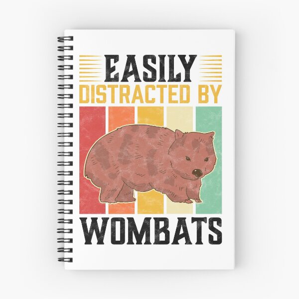 Item preview, Easily distracted by wombat marsupial Australia saying designed and sold by madgrfx.