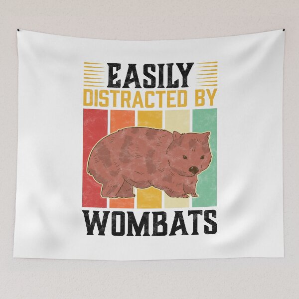 Item preview, Easily distracted by wombat marsupial Australia saying designed and sold by madgrfx.