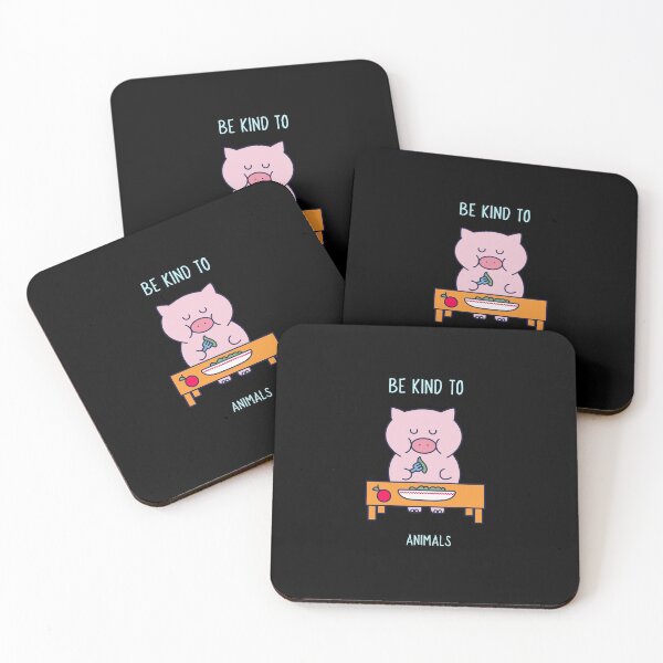 Item preview, Be Kind To Animals - cute pig that eats vegetables designed and sold by GLwithUs.