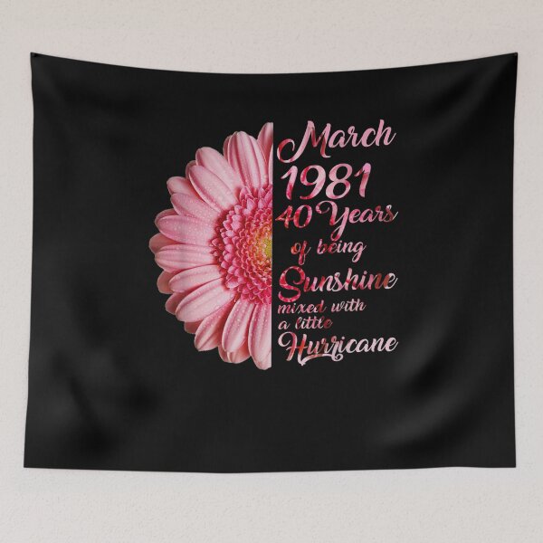 Item preview, March Girl 1981 T 40 Years Old 40th Birthday Gift  designed and sold by mylahKristian.