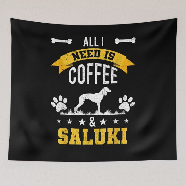 Item preview, I Need Coffee And Saluki Dog Lover  designed and sold by mylahKristian.