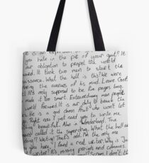 Hand Writing Tote Bag