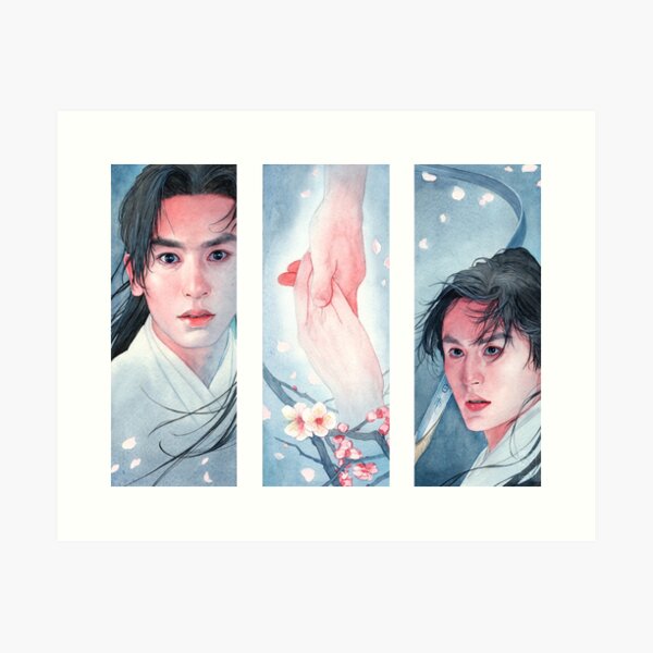 Item preview, "执子之手，坐看云舒"/"Take your hand, we watch the cloud unfold"    Word of Honor | Zhou Zishu | 山河令 | 周子舒 | 张哲瀚 designed and sold by Lin Artist.