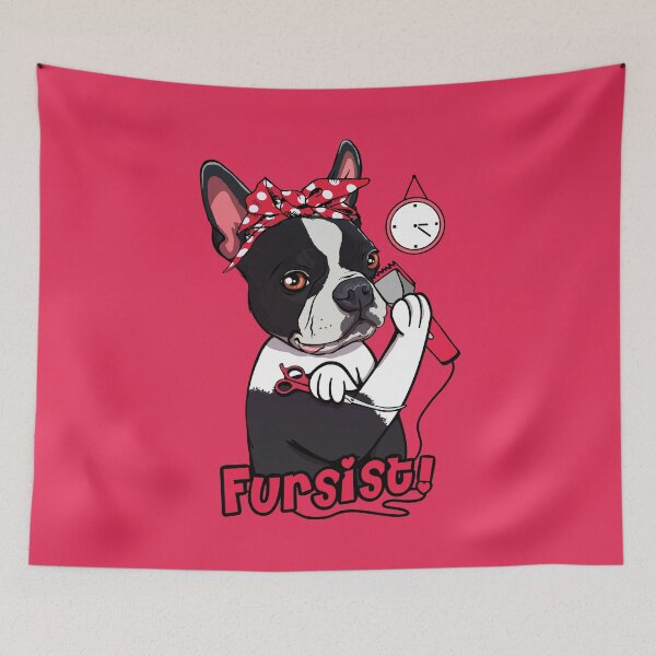 Item preview, Boston Terrier Groomer Cartoon designed and sold by MrEddie10.