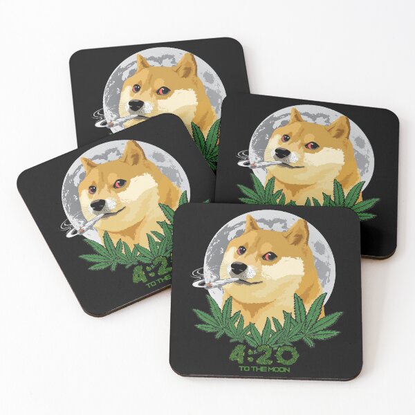 Item preview, Dogecoin 420 To the moon Cannabis Weed shirt Dogeday 69 mask designed and sold by art-from-earth.