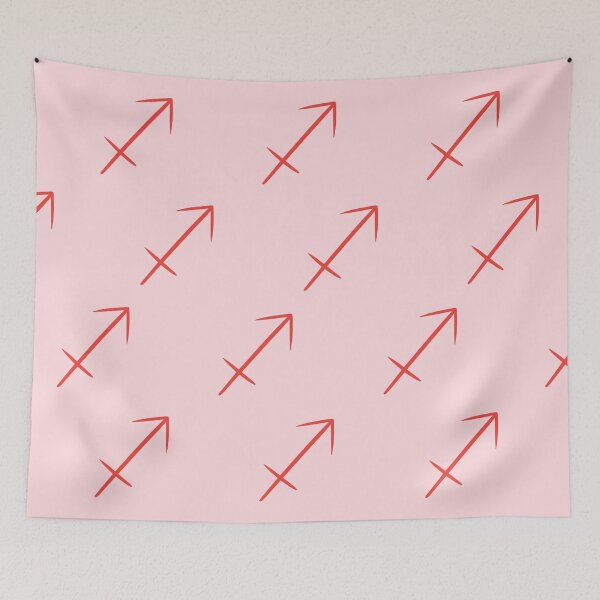 Item preview, minimalist sagittarius pattern in red and pink designed and sold by neopop.