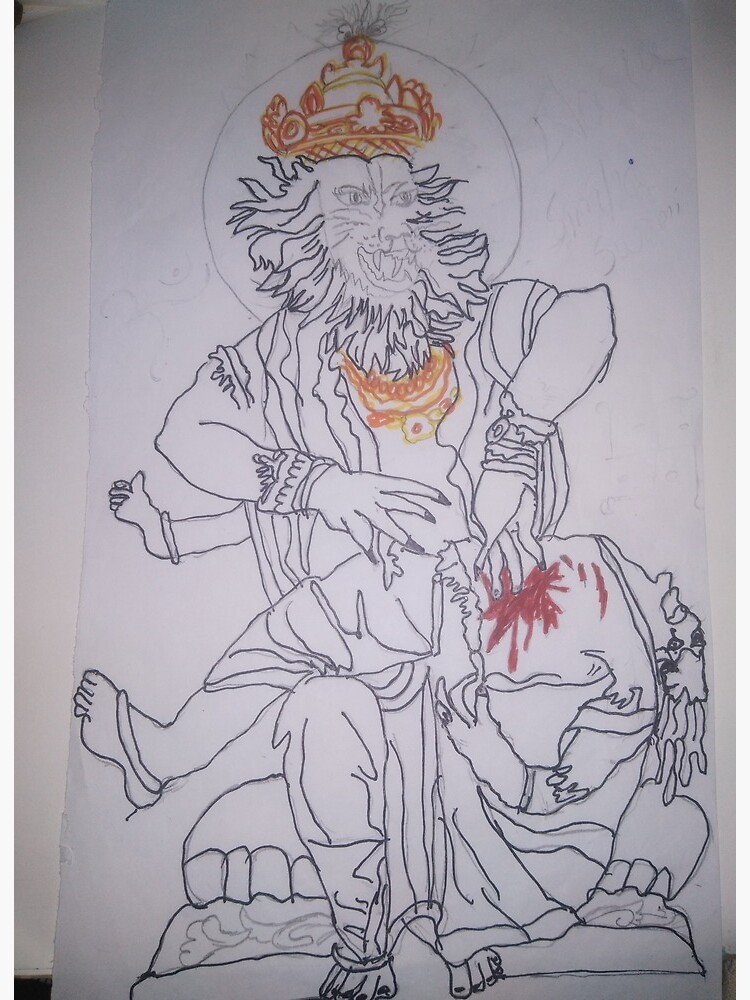 Lord narasimha killing Hiranyakashipu by nanirockson23 on DeviantArt