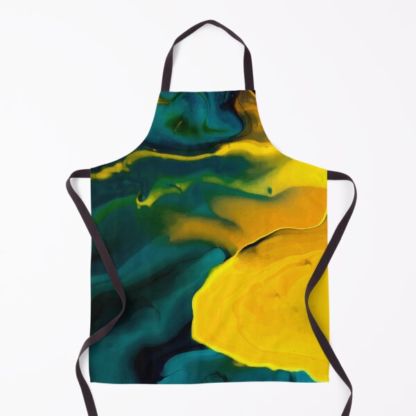 Item preview, Indigo Blue and Yellow Liquid Marble Texture - Marble Abstract Art designed and sold by SoccaTamam.