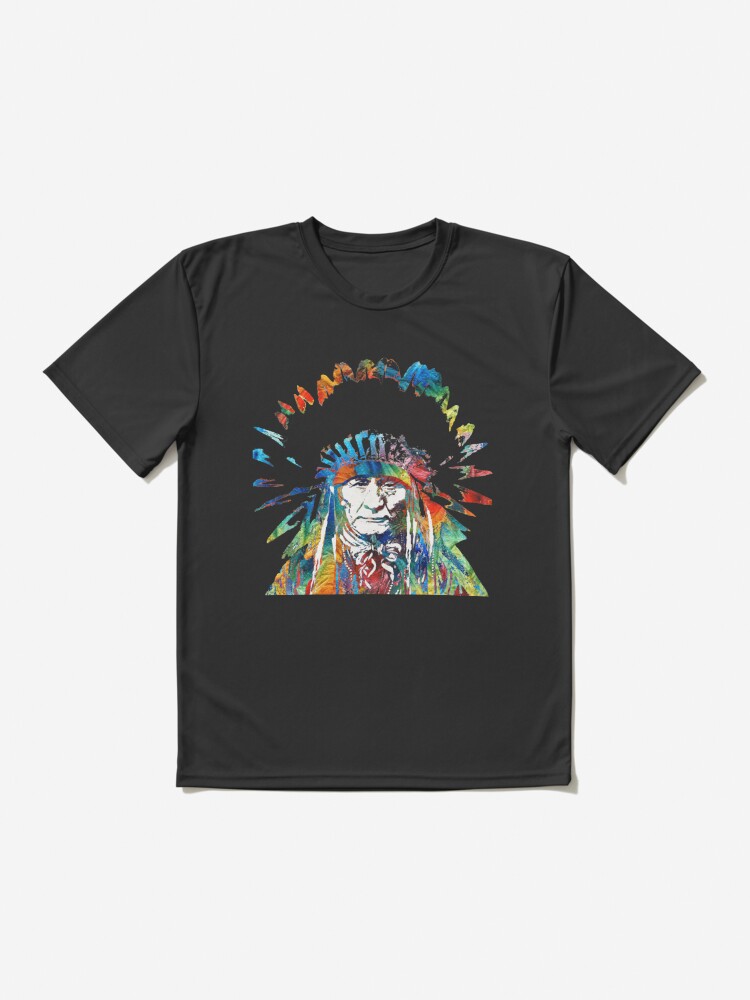 Native American Art - Chief - By Sharon Cummings T-Shirt by Sharon Cummings  - Fine Art America