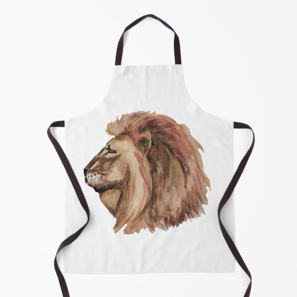 Item preview, Lion's head watercolors pattern, lion pattern, roaring lion, roar designed and sold by Ala Lopatniov.