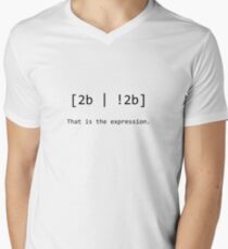 Nerd Humour - RegEx "2b or not 2b" pun Men's V-Neck T-Shirt