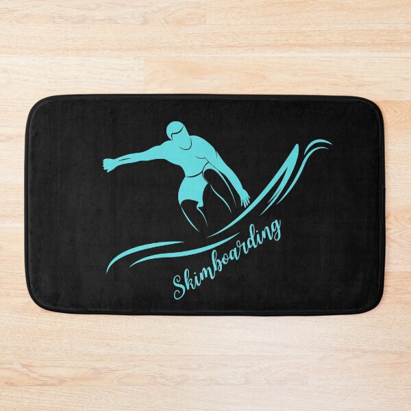 Item preview, Born to Surf - Turquoise Surfboarder Surfing and Addicted to Skimboarding  designed and sold by Ilana Khoshsima.