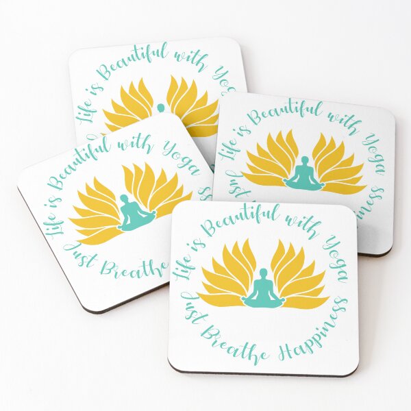 Item preview, Life is beautiful with yoga designed and sold by Khushi Graphics.