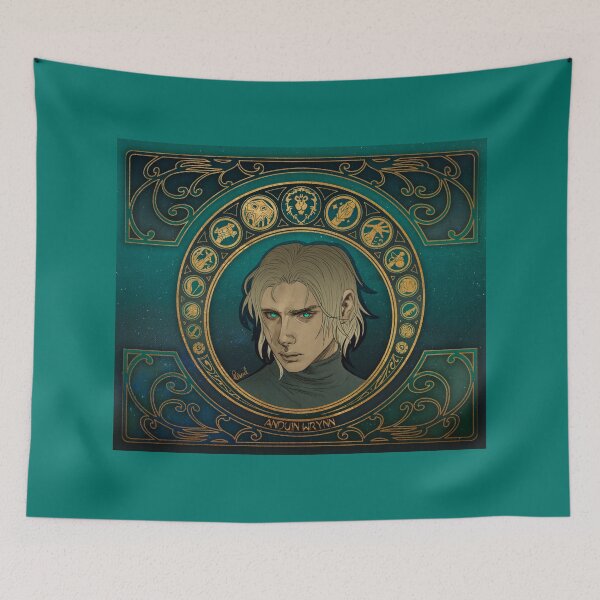 Item preview, Fanart: Anduin's portrait in Art Nouveau style - Shadowlands version designed and sold by AlexaelArtworks.