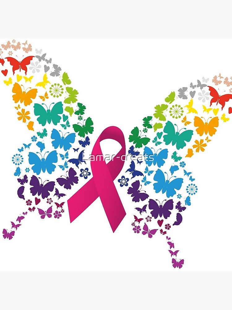 Color health cancer awareness ribbon butterfly Pin by Lamar-creats