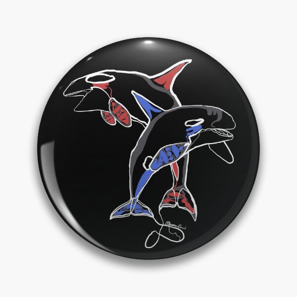 Item preview, Single Line - Haida Whales (White) designed and sold by MaxencePierrard.