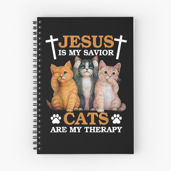 Item preview, Jesus Is My Savior Cat Are My Therapy Christians Cat Lover  designed and sold by sariyahharry.