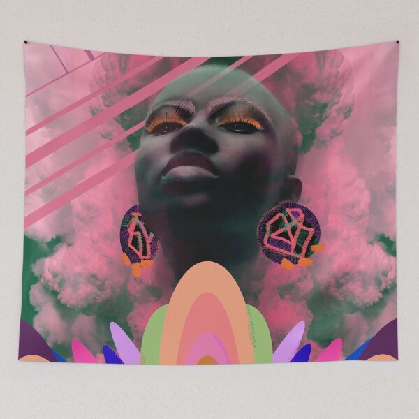 Artikelvorschau, In den Wolken Digitale Kunst Pink Pfirsich Blau entworfen und verkauft von Susanne Margarete Lutz.