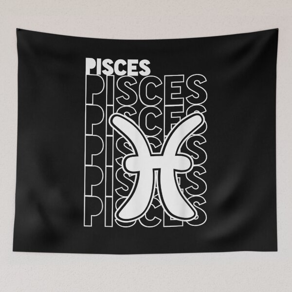 Item preview, Pisces Zodiac Typography Retro Vintage Astrology  designed and sold by sariyahharry.