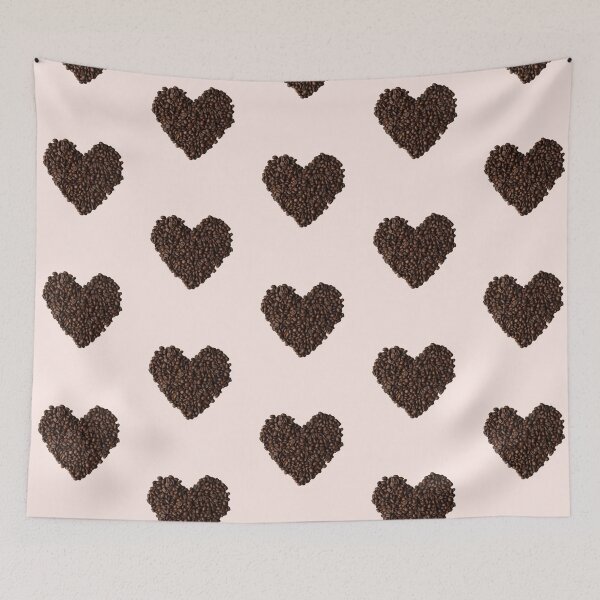 Item preview, Don't Look For Love Look For Coffee, Coffee Bean Heart designed and sold by SquishStitches.