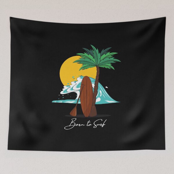 Item preview, Born to Surf - A Beautiful Summer Day Beach Ready for Surf The Waves   designed and sold by Ilana Khoshsima.