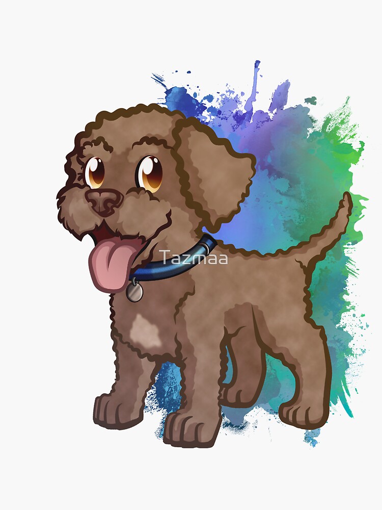 "Lagotto Romagnolo Puppy Dog (Truffle Dog) Brown" Sticker for Sale by