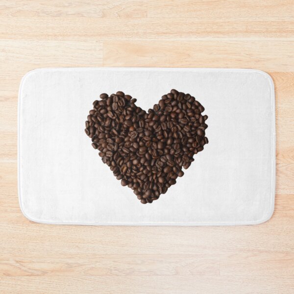 Item preview, Coffee Bean Heart, white background designed and sold by SquishStitches.