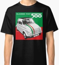 Fiat 500 italienische Flagge Classic T-Shirt