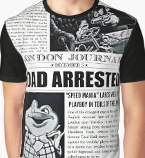 Toad Arrested Newspaper Graphic T-Shirt