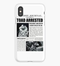 Toad Arrested Newspaper iPhone Case