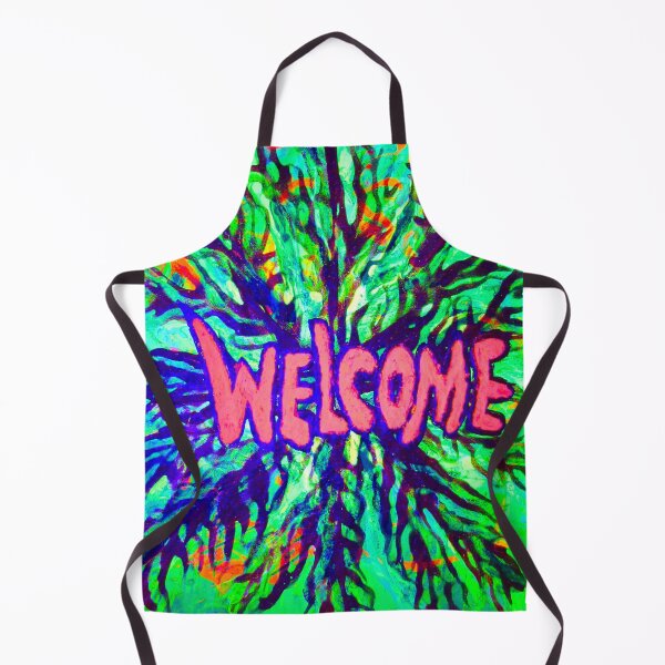 Item preview, WELCOME, Red And Green Painting, under UV light designed and sold by Andrew Morrell.