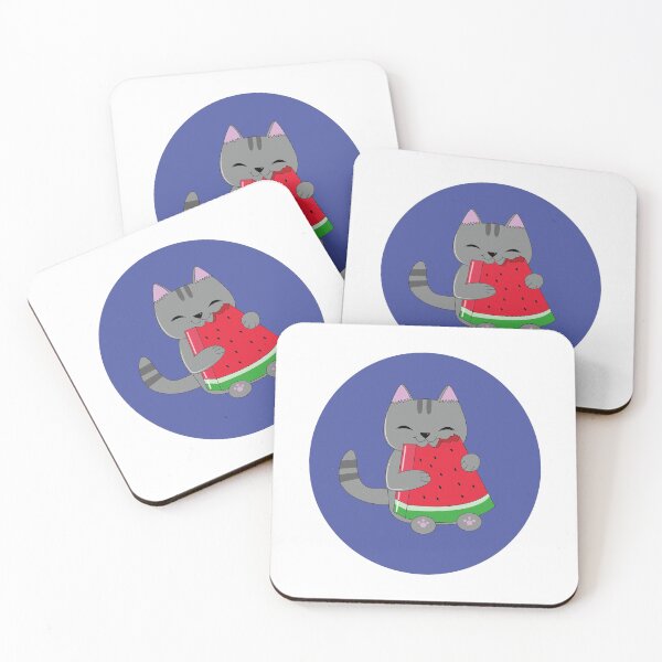 Item preview, Kitten and watermelon designed and sold by ArtExperience.