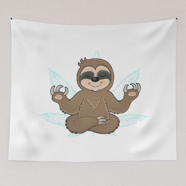 Item preview, Sloth Stoner Meditating | Sloth | Meditating Sloth designed and sold by AlfaEcho.
