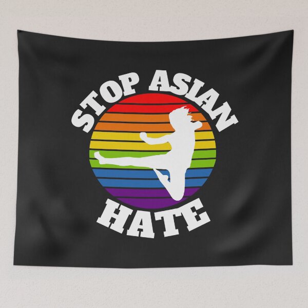 Item preview, Stop Asian Hate (Flying Kick) designed and sold by UnboundFull.