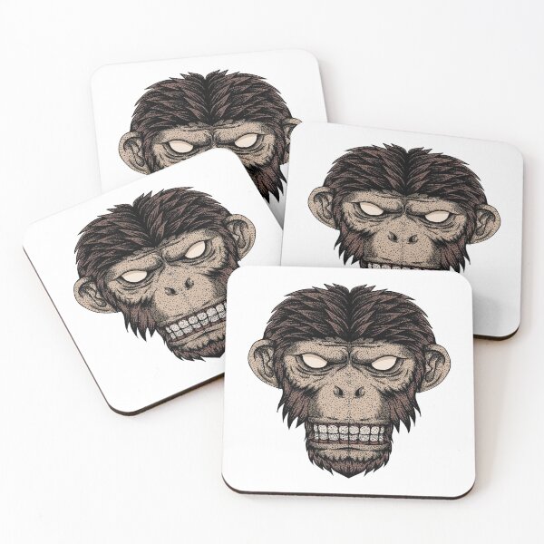 Item preview, Monkey head dot work designed and sold by sevenforArt.