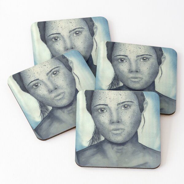 Item preview, Freckly Female Watercolor Portrait designed and sold by Madi3375.