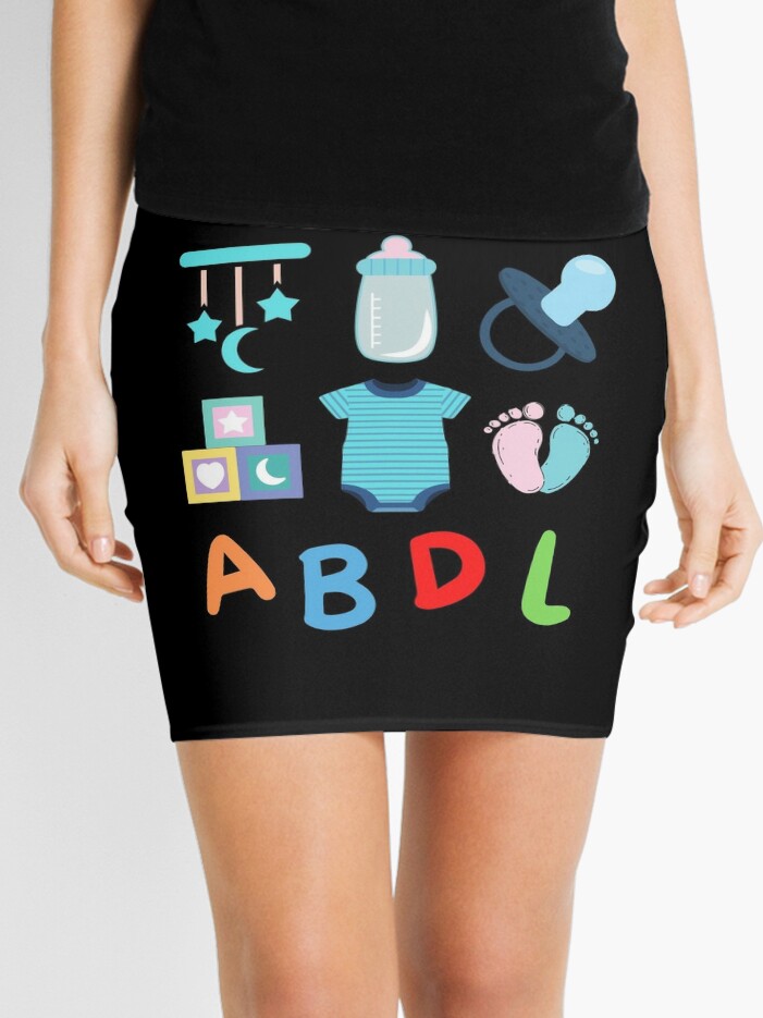 ABDL (adult baby diaper lover) Age Regression Agere Mini Skirt for Sale by  Johan Liebert