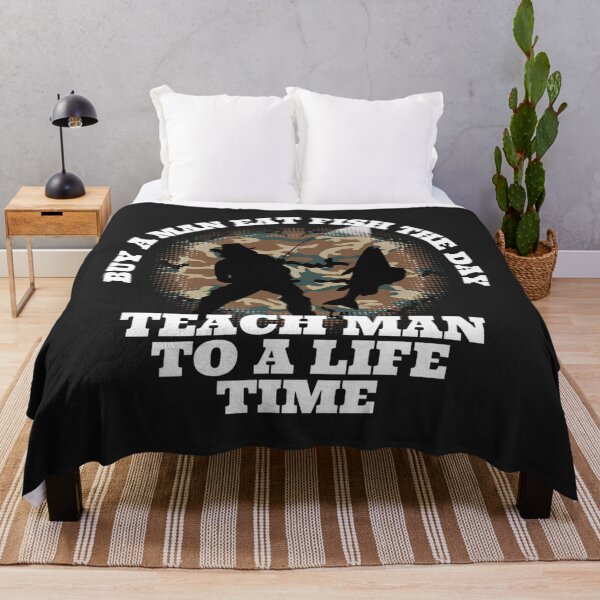 Item preview, buy a man eat fish the day teach man to a life time (camo fishing) designed and sold by UnboundFull.
