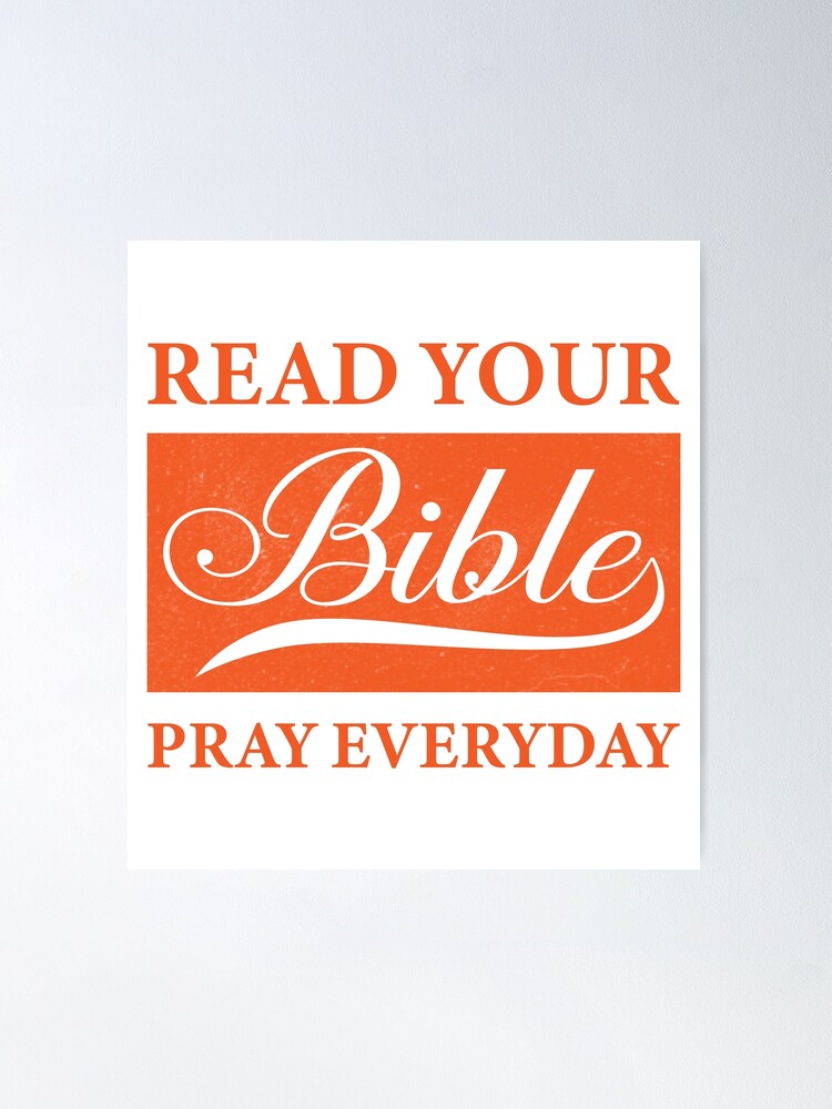 Read Your Bible Everyday, Christian Typography - Read Your Bible - Sticker