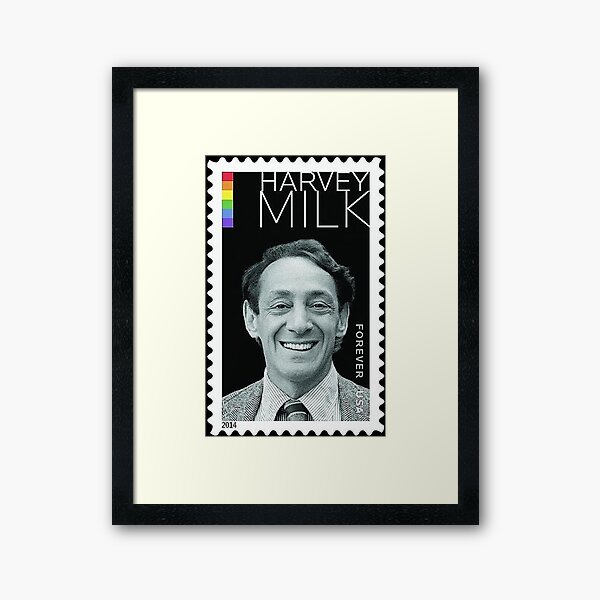 Harvey Milk Postage Stamp Framed Art Print